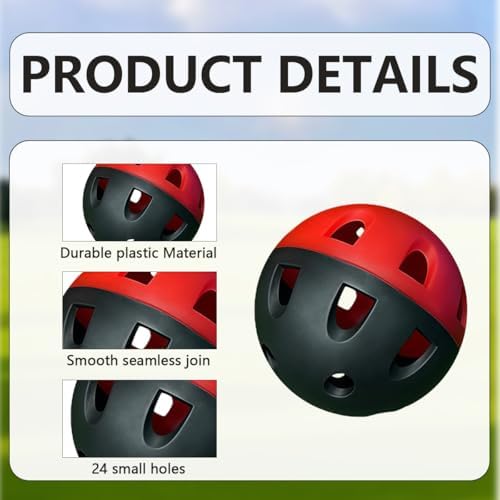 10 Pack 1.65 Inch Limited Flight Practice Golf Balls, Hollow EVA Foam Training - Image 3