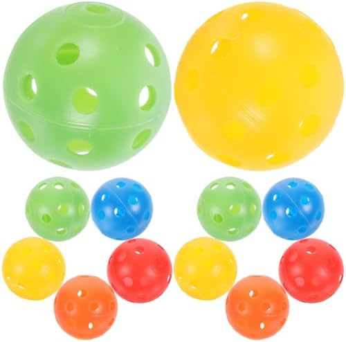 HANABASS 12pcs Perforated Plastic Practice Balls by HANABASS