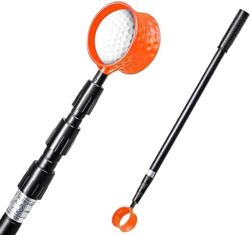 LTY Golf Ball Retriever, 18Ft 15Ft 12Ft Securely Locking Scoop Aluminum Alloy by LTY