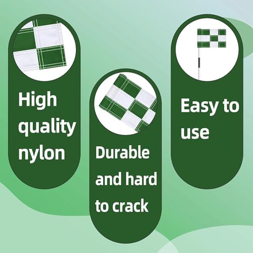 6 Pcs Checkered Golf Flags 8x6 Inch – 420D Nylon Portable - Image 3