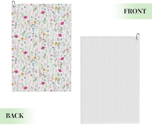 Watercolor Floral Golf Towel Microfiber - Image 3
