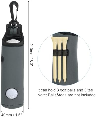 PATIKIL Golf Ball Carry Bag, Golf Tee Holder Pouch Portable Neoprene Golf Ball - Image 2