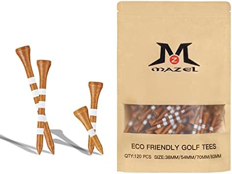 MAZEL Natural Wood/Bamboo Golf Tees 2 3/4 Inch & 3 1/4 Inch, Pack 50 or 120 - Image 6