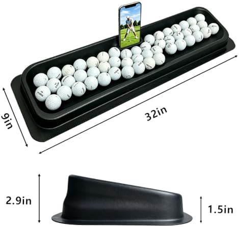 100-Ball Golf Tray with Phone Stand & Drainage Holes - - Image 2