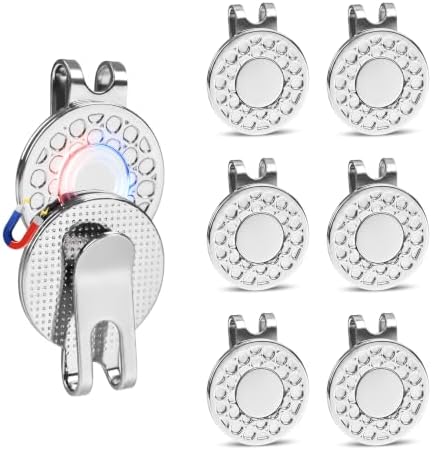 FINGER TEN Golf Hat Clip Magnetic Silver Set 3/6/9/12 Pack by FINGERTENSport