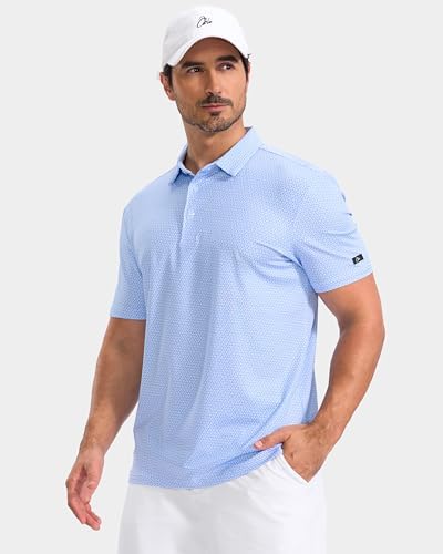 Obla Men's Golf Shirt Short Sleeve Dry Fit Collared Polo Shirts - Image 2