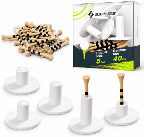 SAPLIZE Golf Mat Tee Set, 5/11 Pack Rubber Tees by SAPLIZE