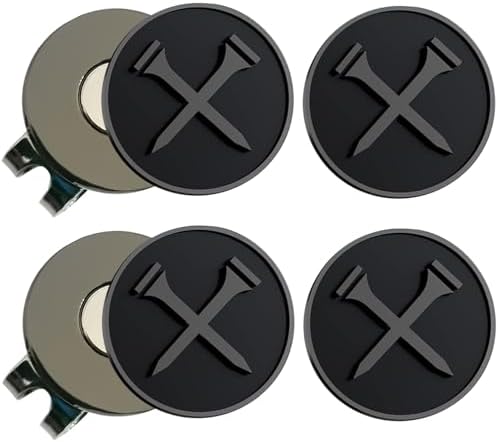Adhere Golf Ball Markers with Strong Magnetic Hat Clip by Unknown