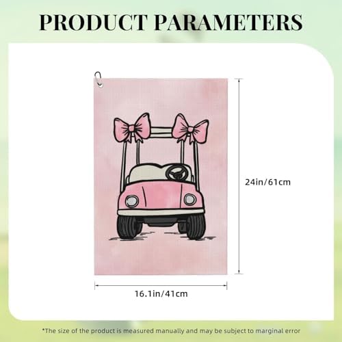Cute Bow Golf Towel Microfiber - Image 2