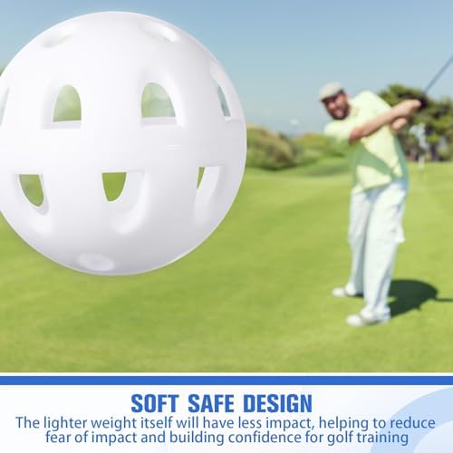 Junkin 50 Pack Practice Golf Balls Limited Flight Plastic Impact Golf Balls - Image 4