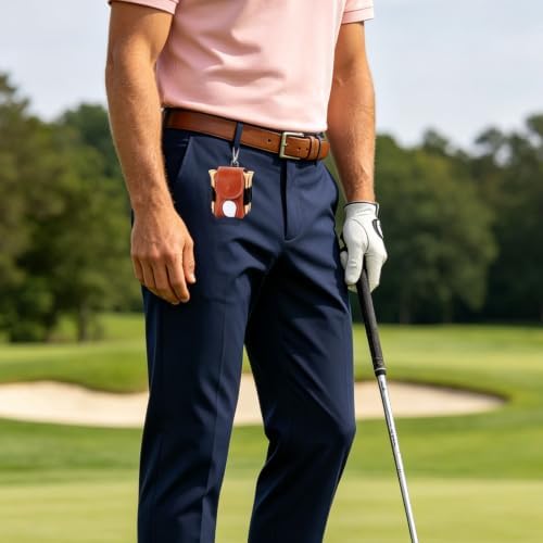 WCRAZYE Leather Golf Ball Bag Pouch - Image 4