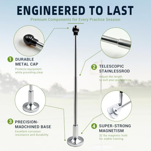 Golf Magnetic Alignment Rods, Golf Alignment Sticks, Golf Training Aid - Image 3