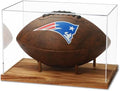 JupDec Football Display Case Full Size, Acrylic Clear Box by JupDec