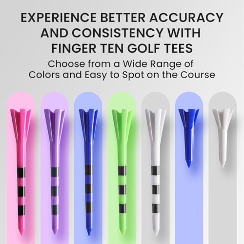 FINGER TEN Golf Tees Plastic 100 Pack - Image 5