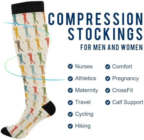 White Baseballs Stitching Compression Sock - Image 5