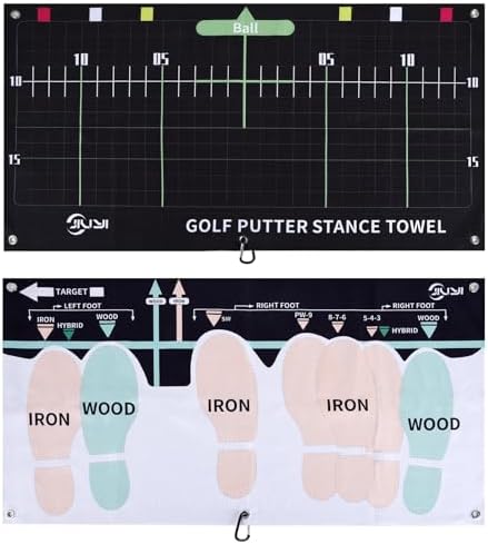 Golf Sure Stance Ball Position Trainer Towel by JIUYIBC