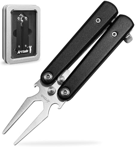 Golf Divot Repair Tool, Foldable Stainless Steel by ARTTODO