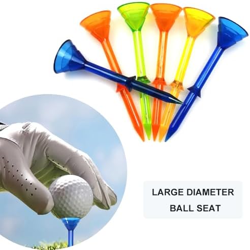 Big Cup Golf Tees & Golf Tees Double Layer Plastic, Mixed Colors - Image 2