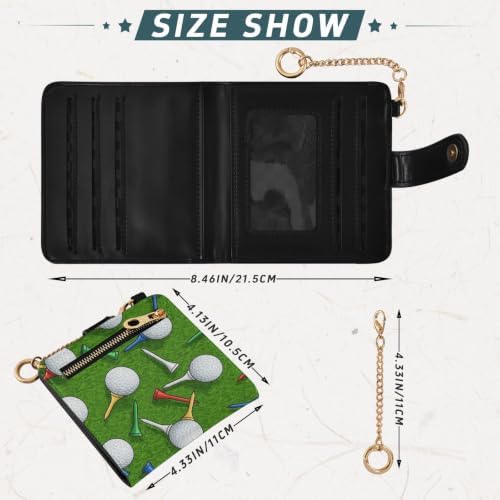 VIGTRO Golf Balls Tees Women Wallet RFID Blocking PU Leather Credit Card Holder - Image 5