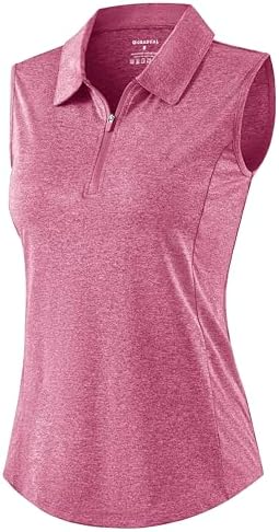 G Gradual Women's Golf Shirts Lightweight 1/4 Zip Collared Tank Top by GGradual