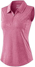 G Gradual Women's Golf Shirts Lightweight 1/4 Zip Collared Tank Top by GGradual