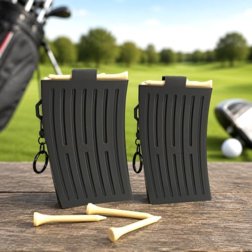 Golf Tee Holder, Spring-Loaded Golf Tee Carrier by Unknown