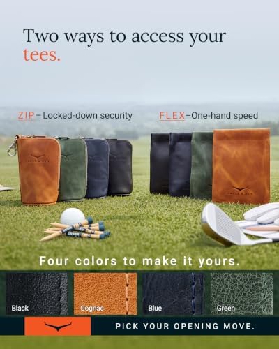 Leather Golf Tee Bag, Valuables Pouch - Image 6