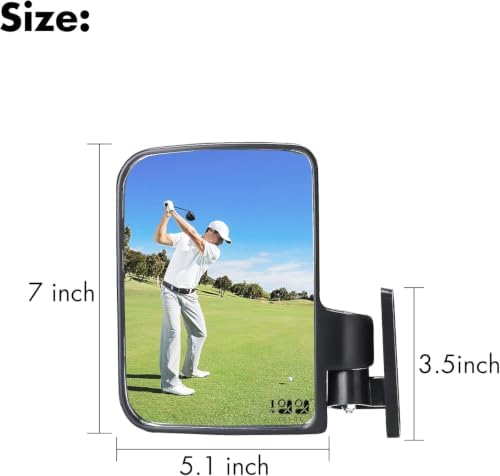 10L0L Golf Cart Mirror, Extra Large Side Rear View Universal - Image 6