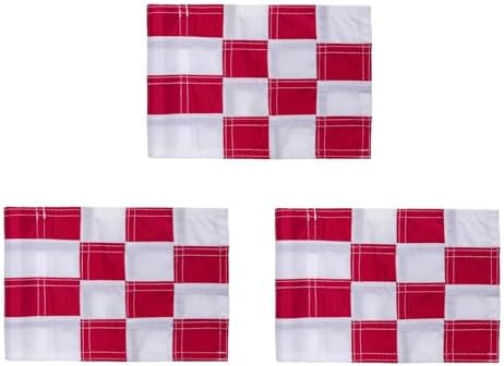 AZCOVER 3 Pack Checkered Golf Flag 8x6 Inch by AZCOVERFLAGS