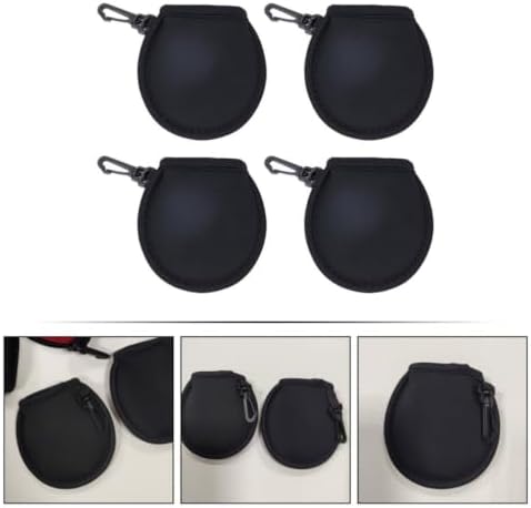 4pcs Neoprene Golf Ball Cleaning Pouch Black Protective Holder - Image 3