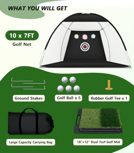 Golf Net, 10 x 7FT Golf Practice Nets - Image 6
