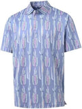 M MAELREG Mens Golf Shirt Short Sleeve Dry Fit Print Moisture Wicking by MAELREG