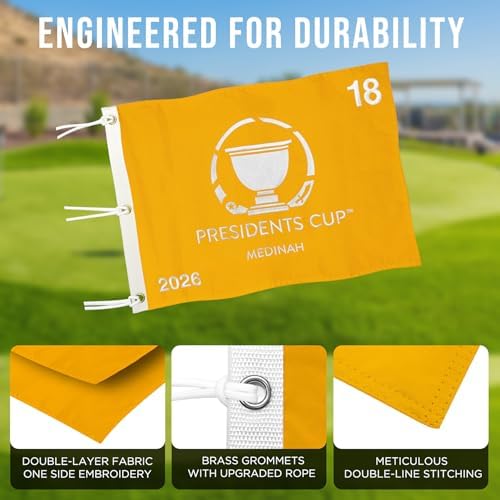 2026 Presidents Cup Embroidered Golf Flag, 14 x 20 in - Image 5