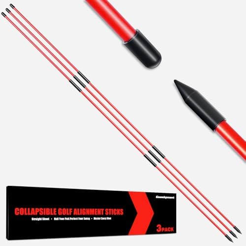 Collapsible Golf Alignment Sticks, 40 Inch Golf Alignment Rods by Unknown