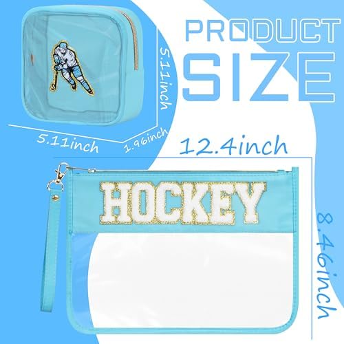BuyCard 2 Pcs Hockey Gifts Makeup Bag - Image 3