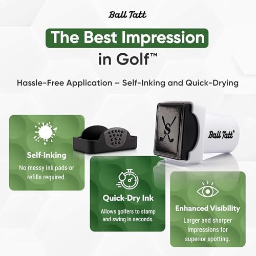 Golf Ball Stamp Personalized Monogram Initial Self-Inking Marker Quick Dry - Image 5