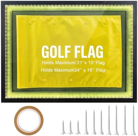 25 x 19Inch Golf Flag Display Case by Unknown