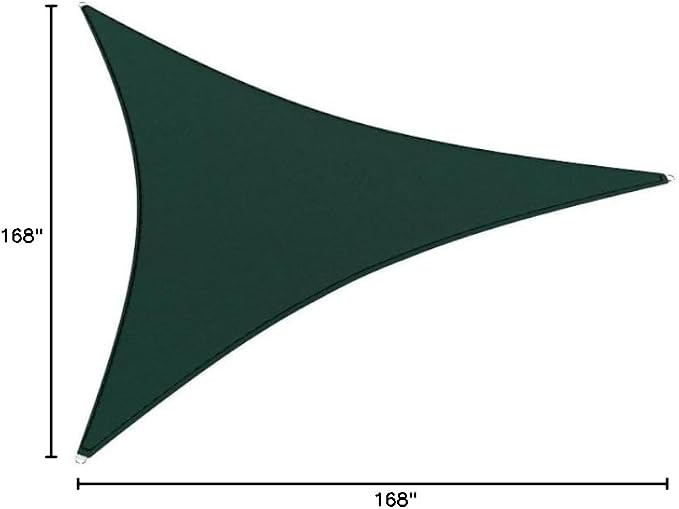 Windscreen4less 14' x 14' x 14' Sun Shade Sail Triangle Outdoor Canopy Cover UV - Image 9
