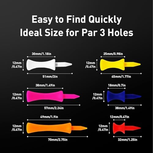 FINGER TEN Plastic Golf Castle Tees 100 Pack - Image 2