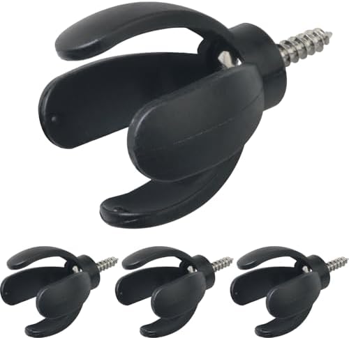 MEETOOT 4PCS 6cm Black 4 Forks Golf Mini Petal Putter Picker Golf Ball Pickup by MEETOOT