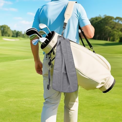 Aulock Golf Towel and Brush Set, Microfiber Towels - Image 7