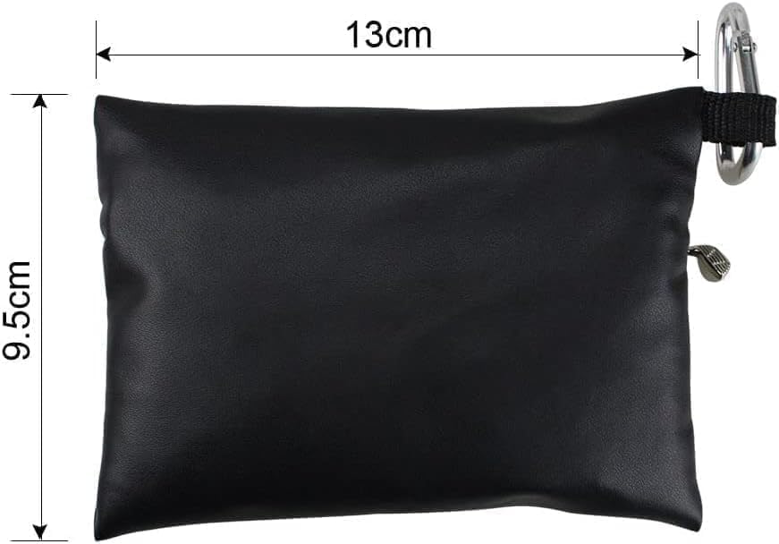 1Pc Black Mini Golf Tee Pouch Bag, Golf Ball Tee Storage Bag Leather Golf Tees - Image 2