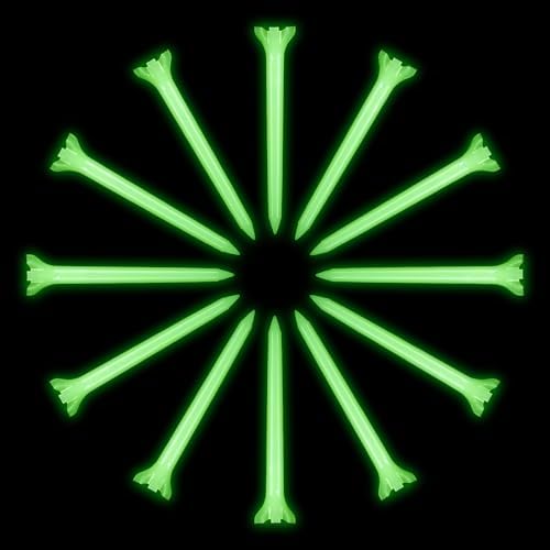 12 Pcs Glow in The Dark Golf Tees, Fluorescent Green Light Up Golf-Tees by Unknown