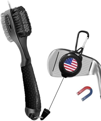 FINGER TEN Retractable Golf Club Cleaner Brush by FINGERTENSport