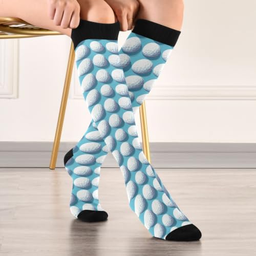 White Baseballs Stitching Compression Sock - Image 3