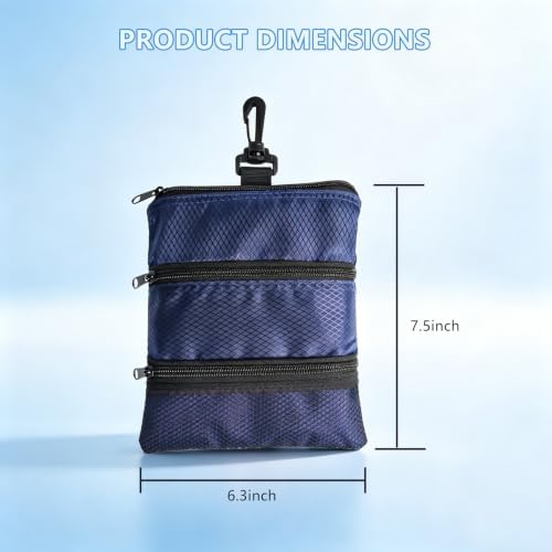 Golf Ball Bag Pouch with 10Pcs Tees, Golf Accessory Kit - Image 4