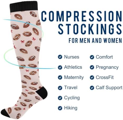White Baseballs Stitching Compression Sock - Image 5