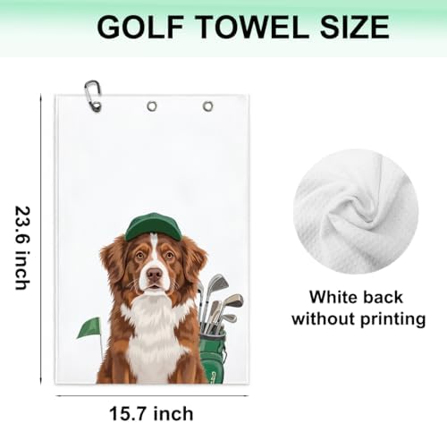 Australian Shepherd Golf Towel 16x24 Inch Dog Gifts Waffle Weave Decorative - Image 2