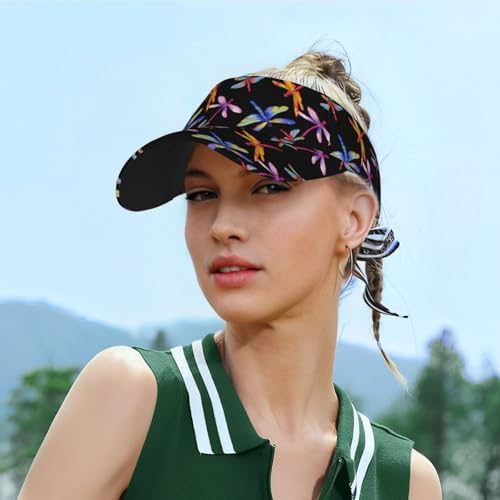 Sports Sun Visor Hats Adjustable Men Women Lightweight Packable Cooling Empty - Image 5