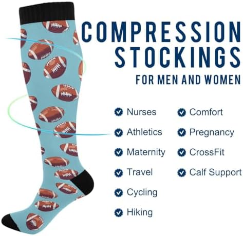 White Baseballs Stitching Compression Sock - Image 5